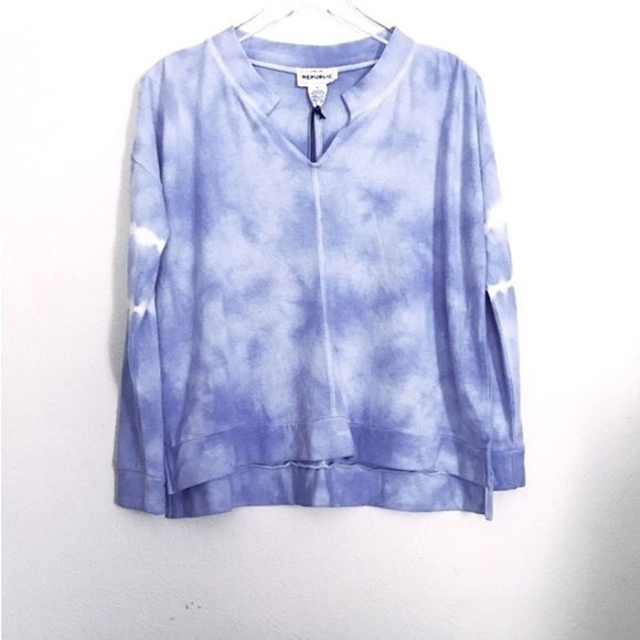 FOR THE REPUBLIC Cloud Tie Dye Pullover Sweater Size Small - Picture 1 of 4